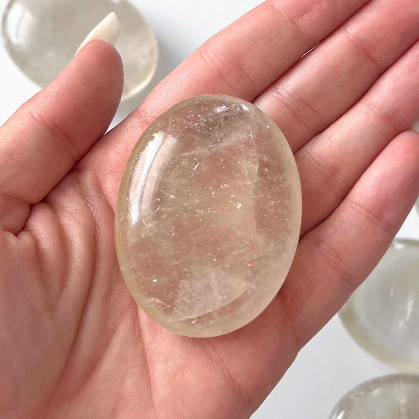 Green Chlorite Quartz Palm Stone
