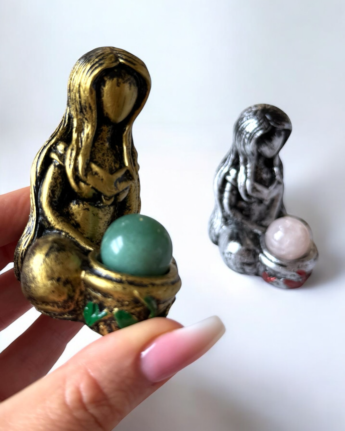 Meditating Woman with Crystal Ball
