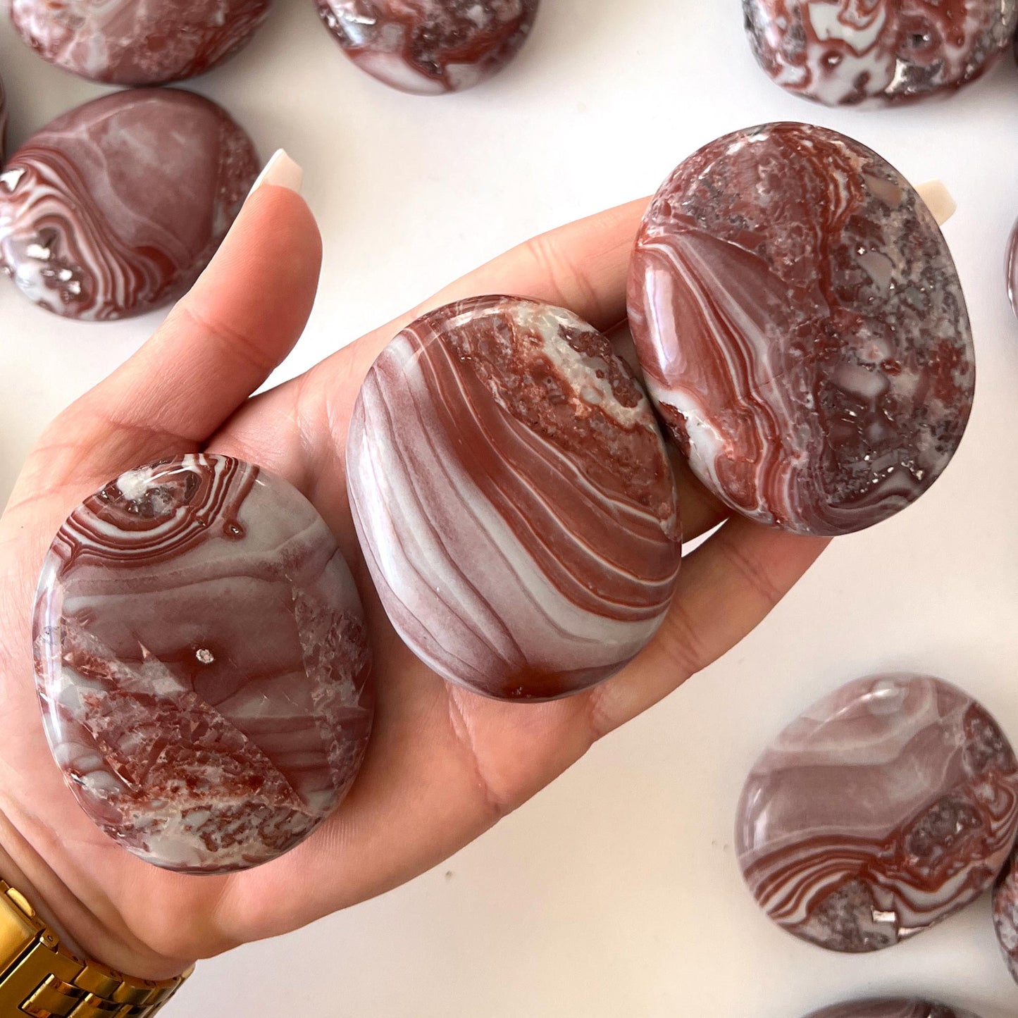 Mexican Rosetta Jasper Palm Stone
