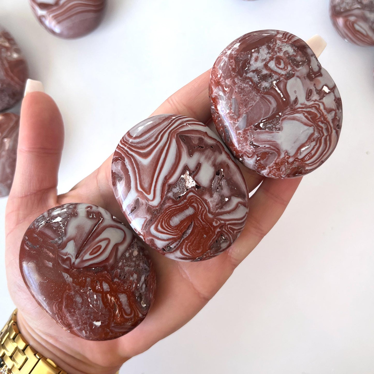 Mexican Rosetta Jasper Palm Stone