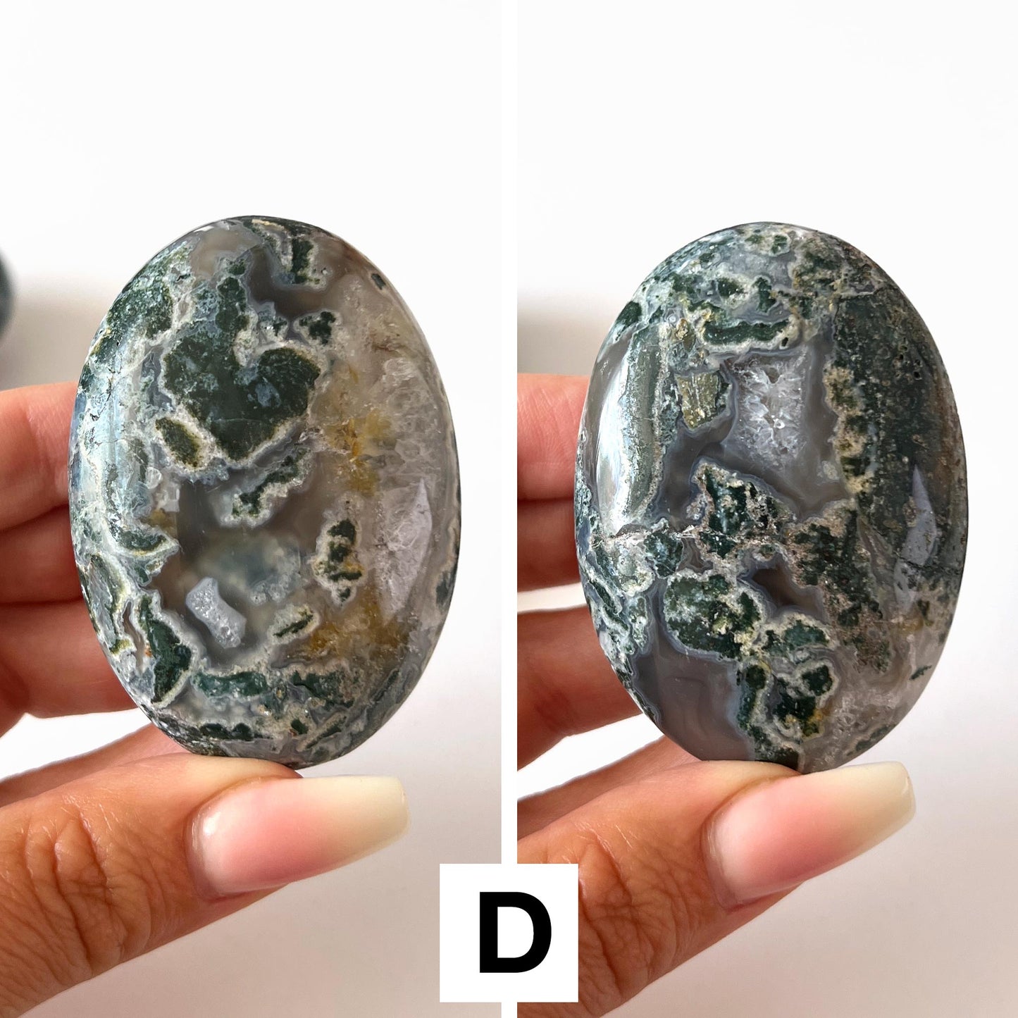 Moss Agate Palm Stone