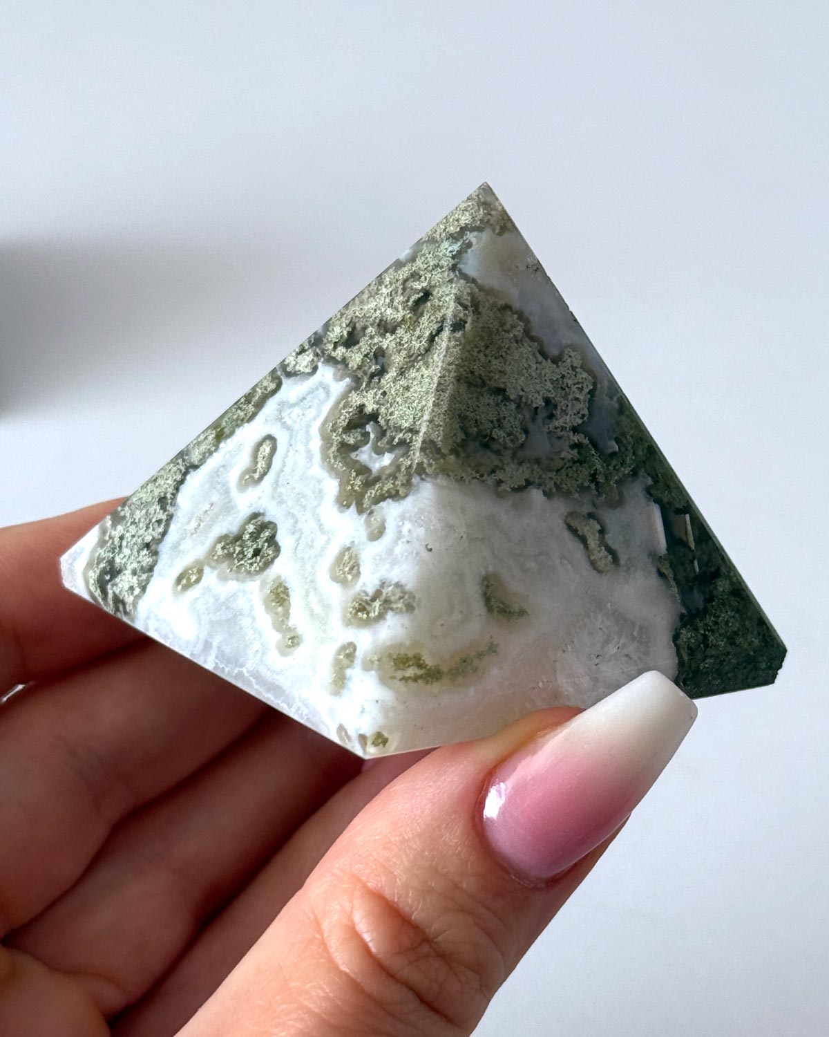 Moss Agate Pyramid