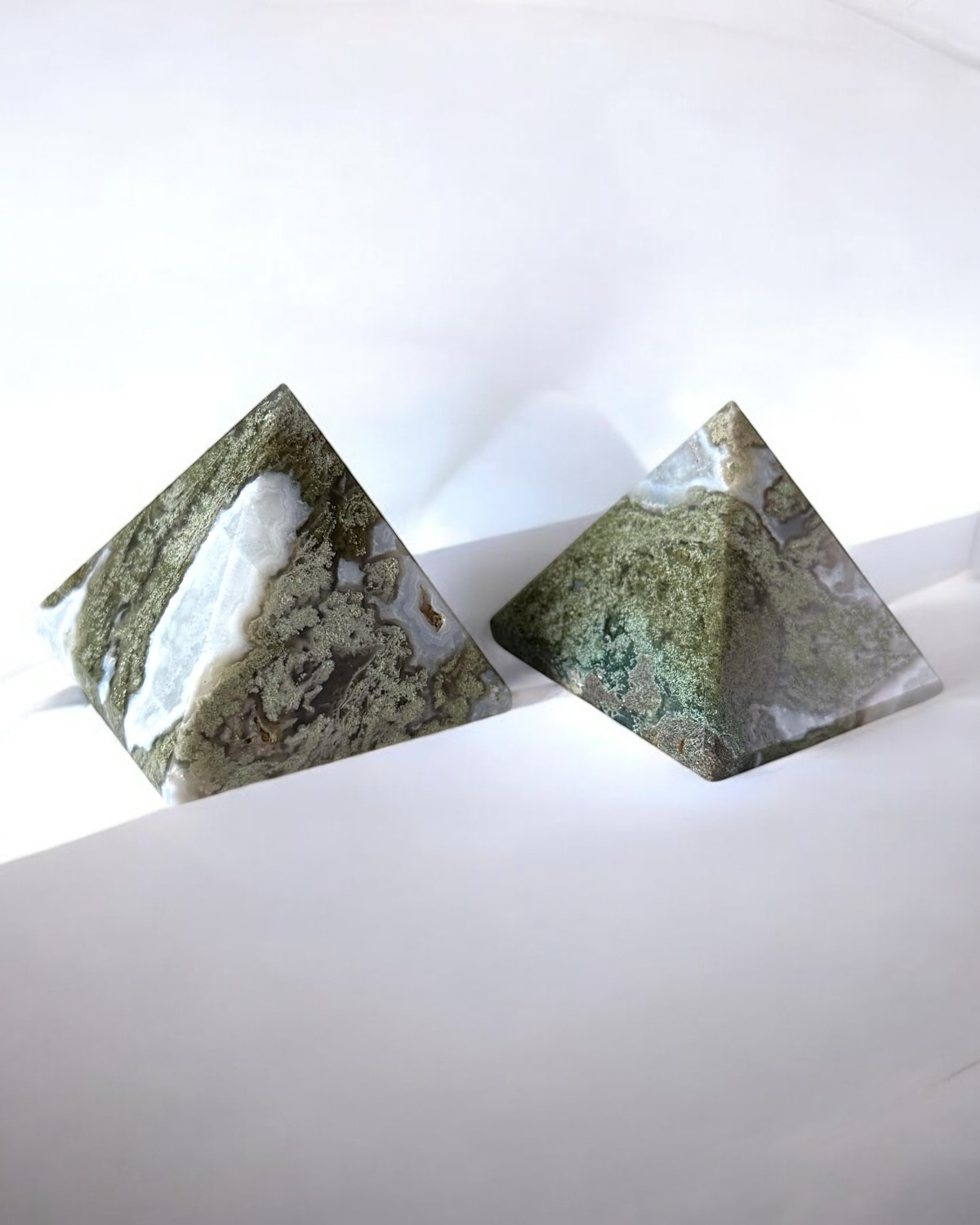 Moss Agate Pyramid