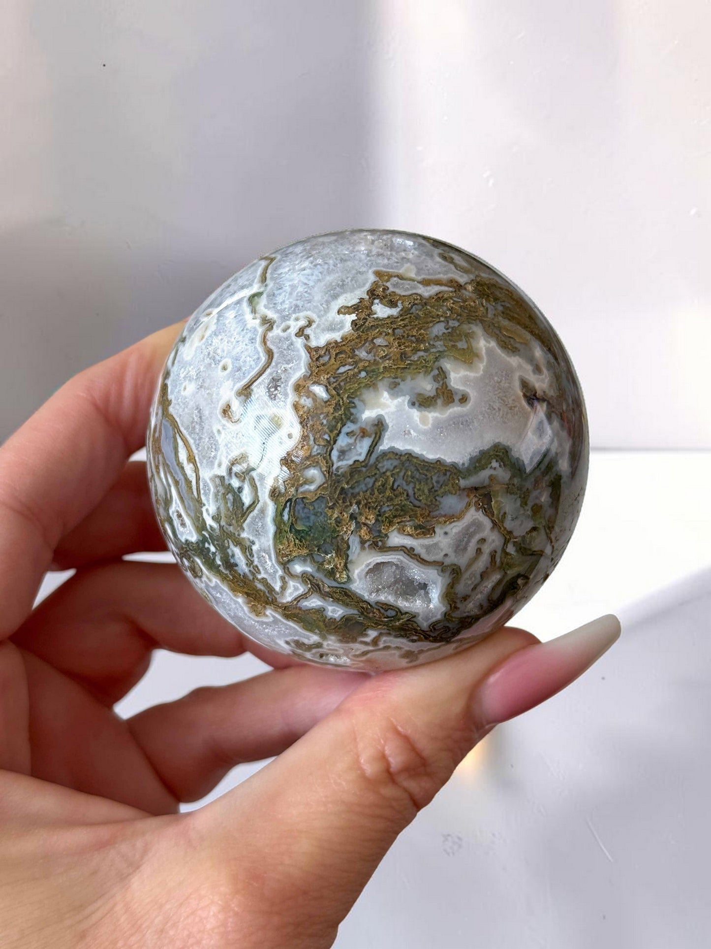 Moss Agate Sphere 63mm