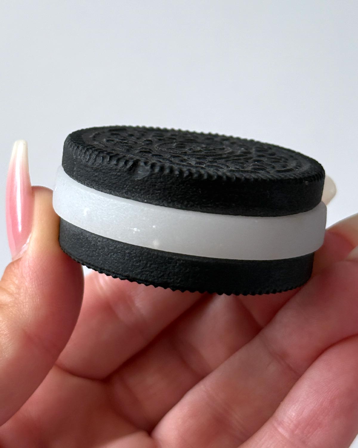 Black Obsidian White Aventurine Cookie