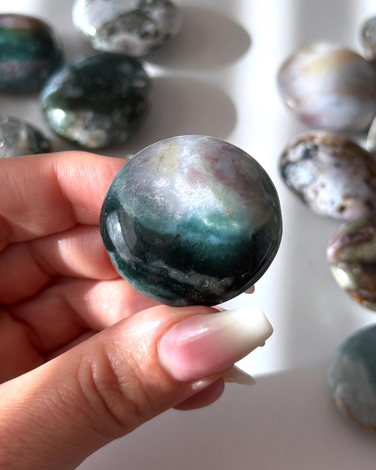 Ocean Jasper Small Palm Stone
