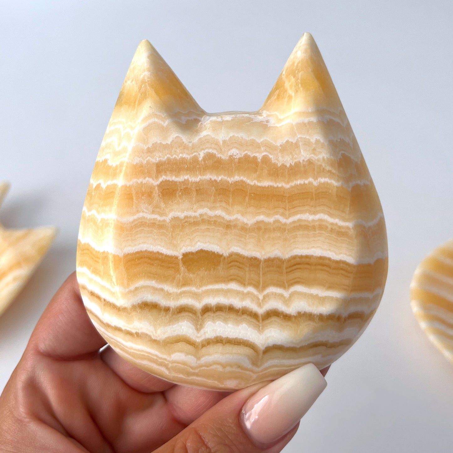 Orange Calcite Cat Bowl