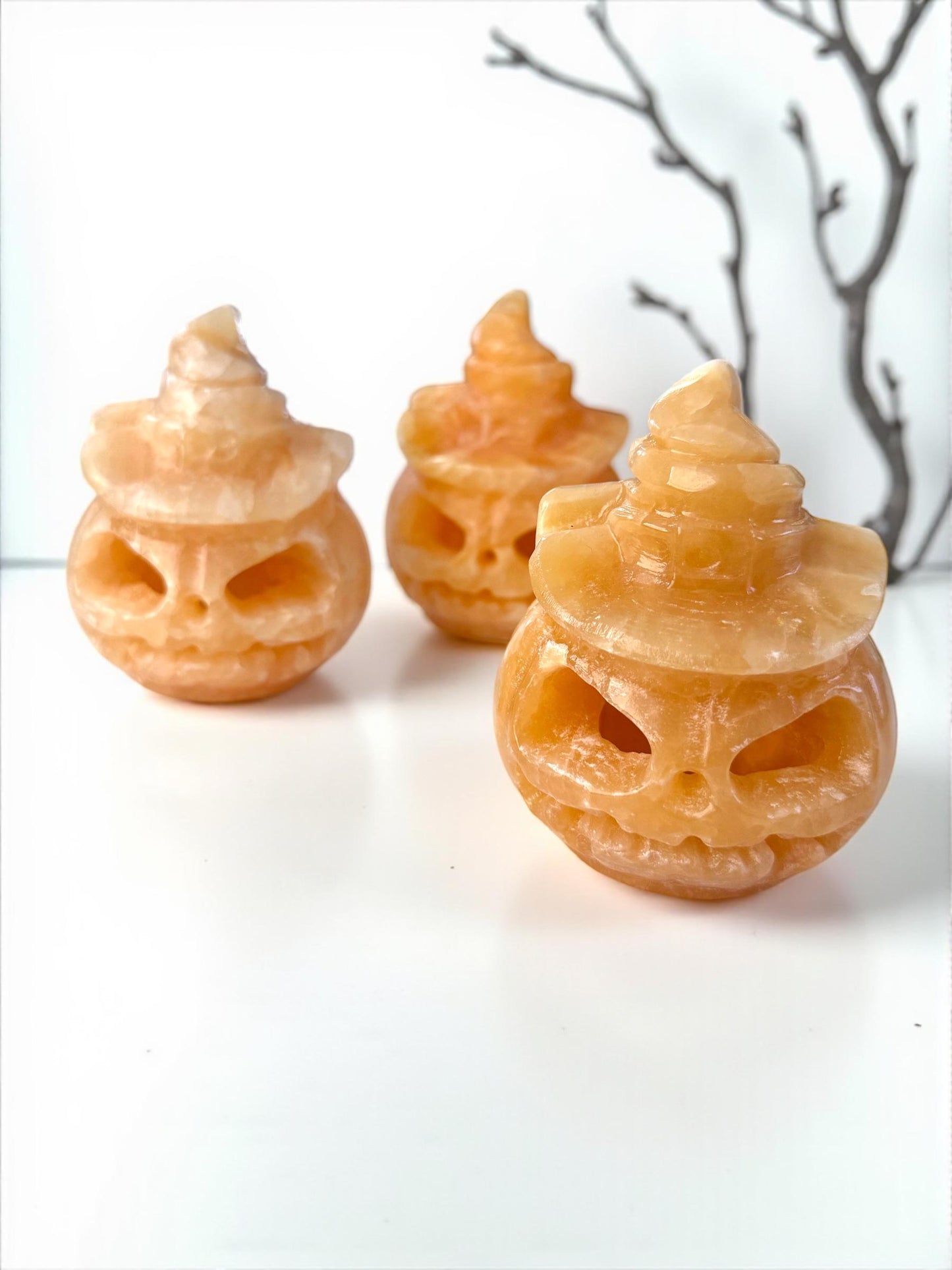 Orange Calcite Jack O Lantern