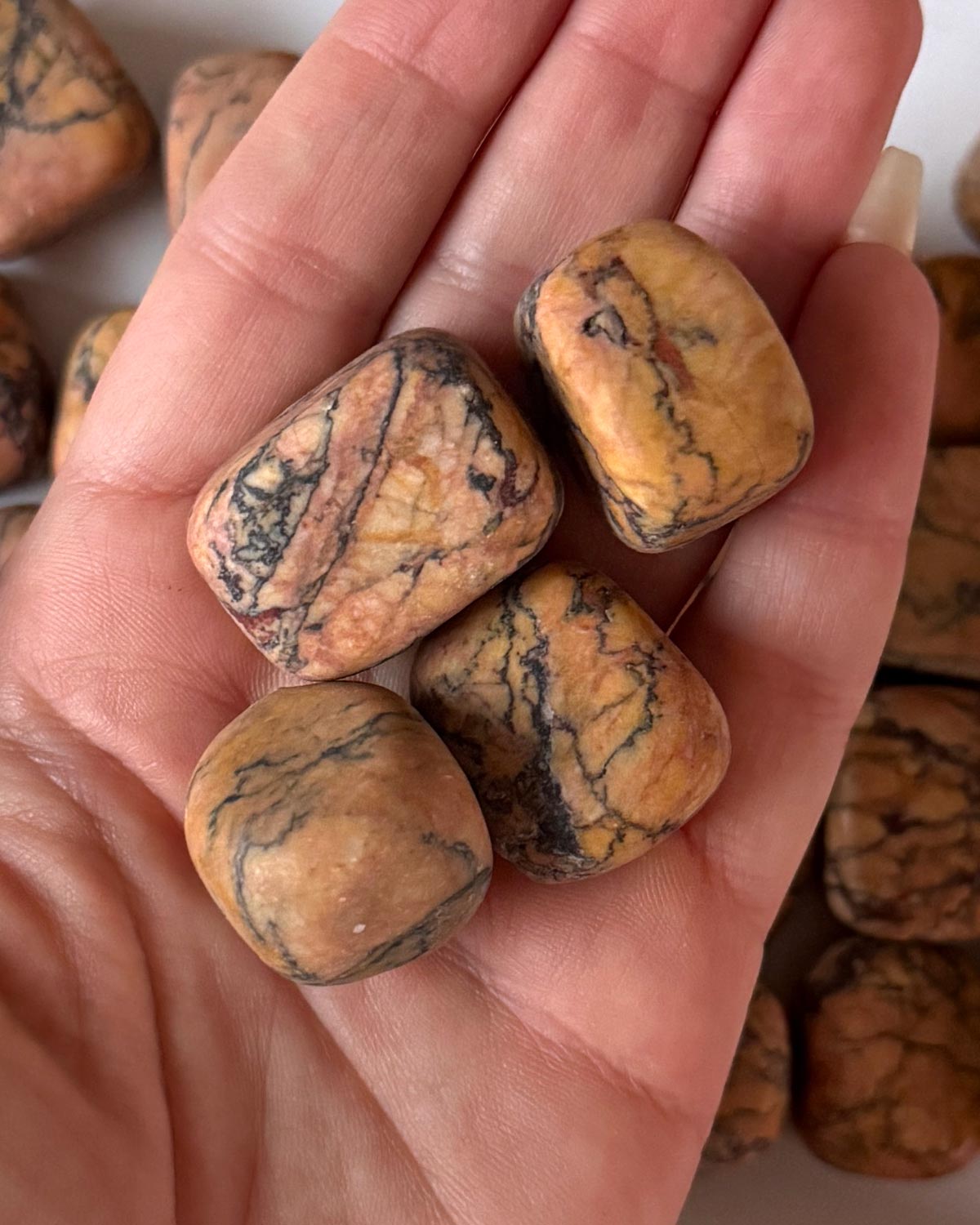 Orange Rhodonite Tumbled Stone