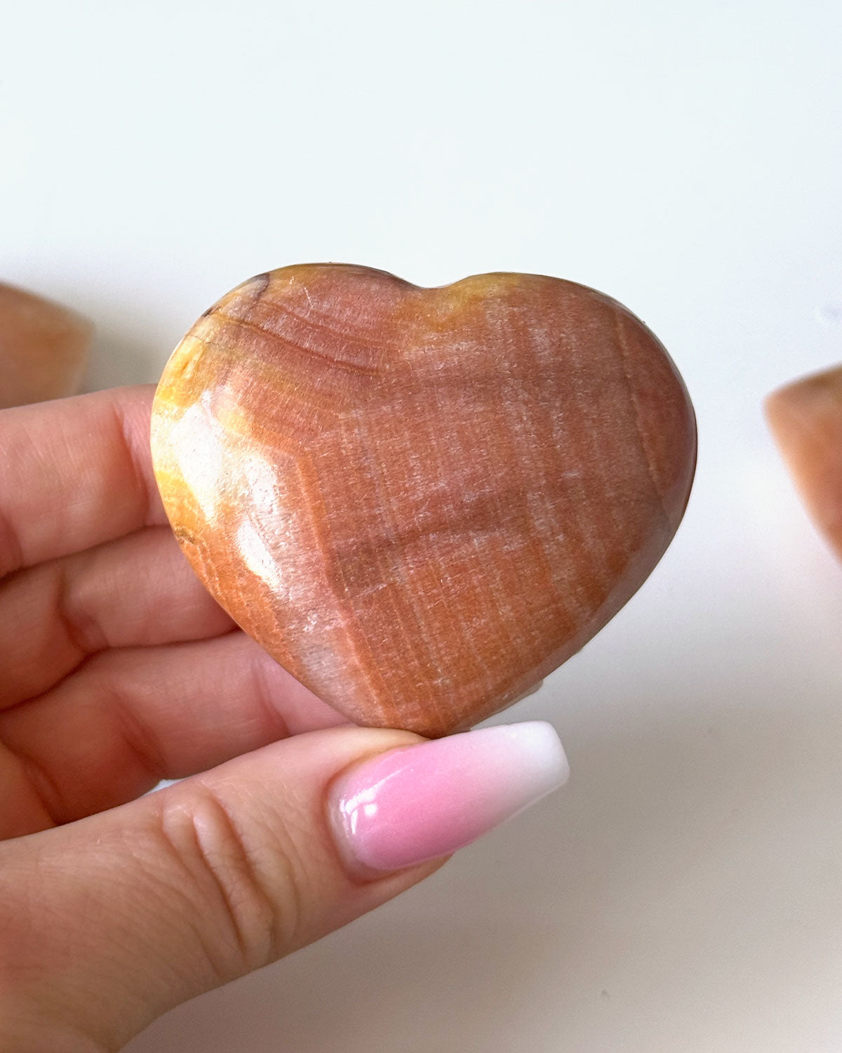 Peach Calcite Heart