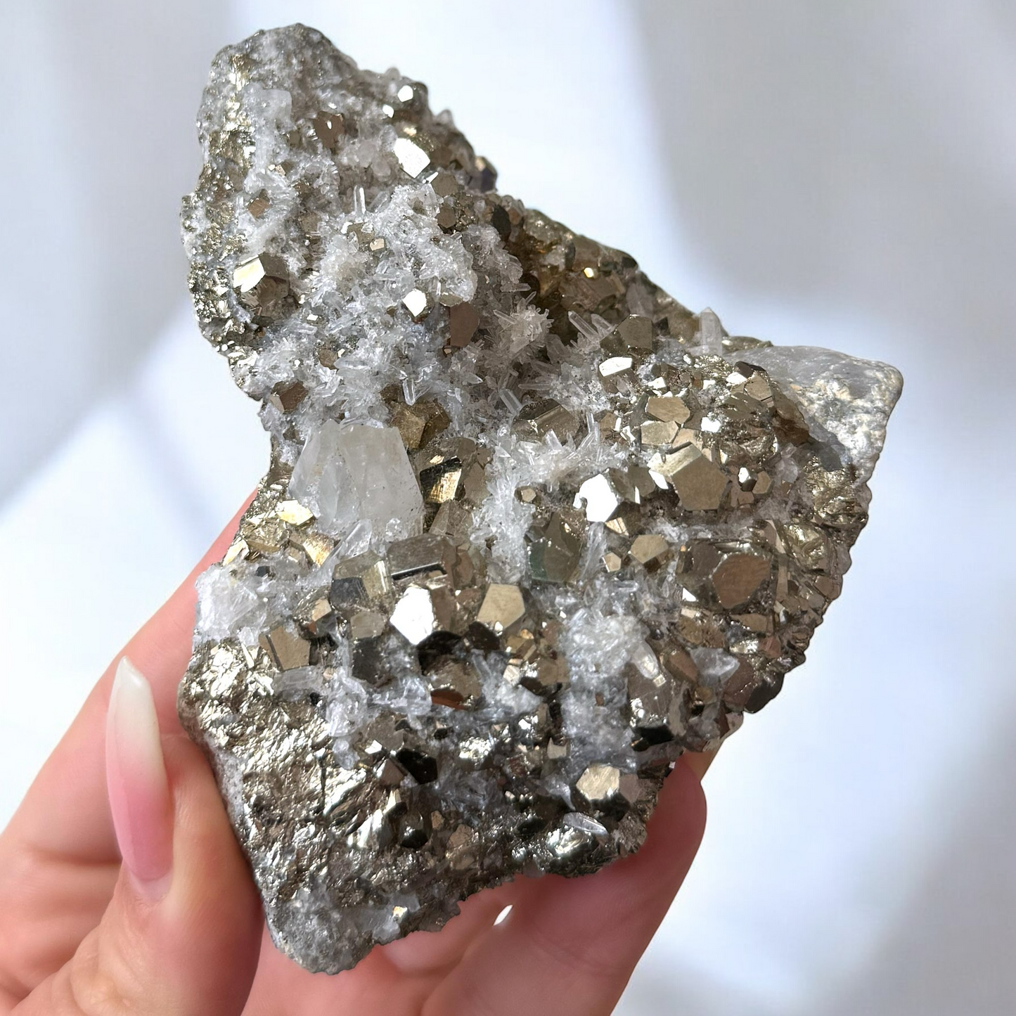 Pyrite Quartz Raw Cluster