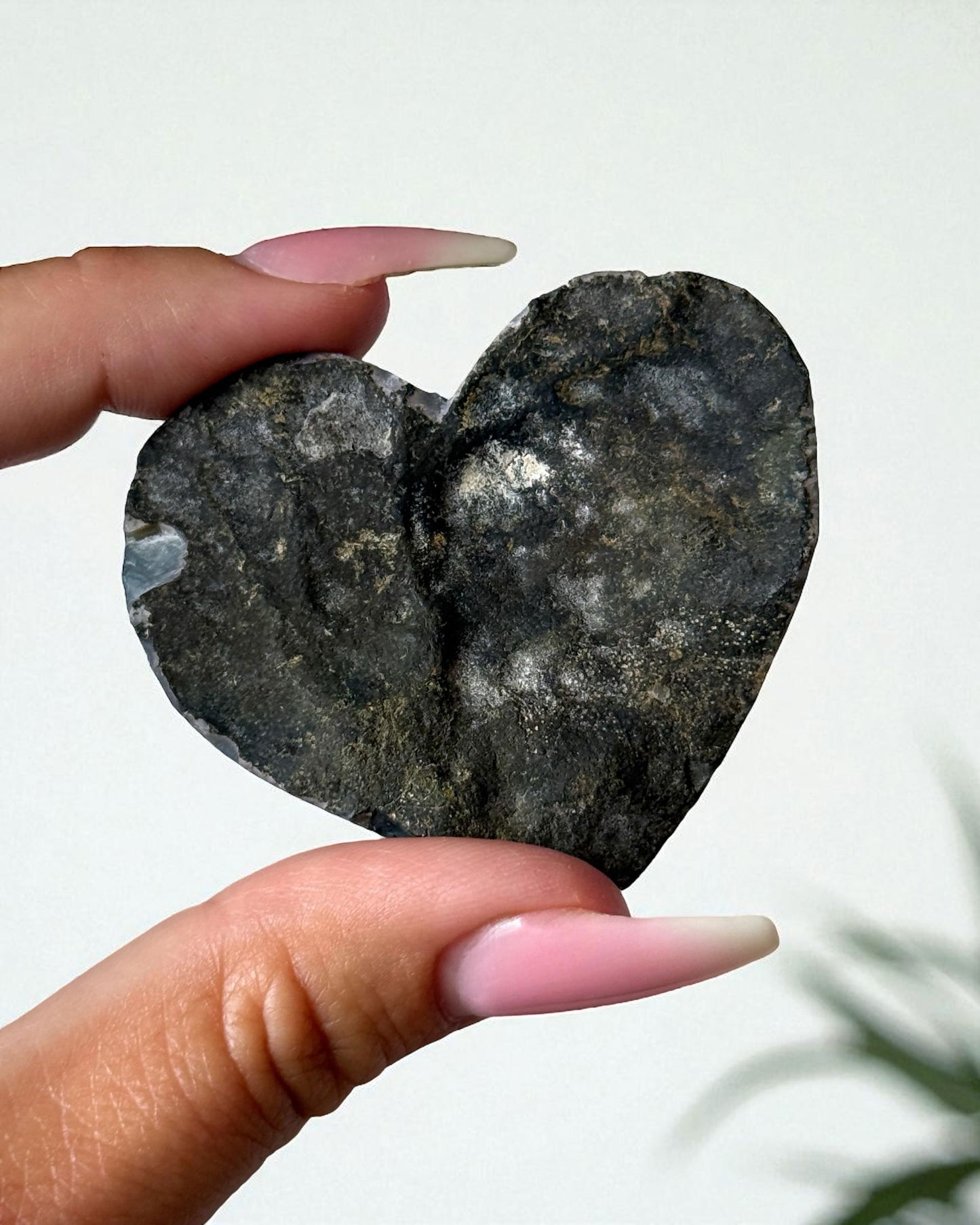 Black Amethyst Druzy Heart