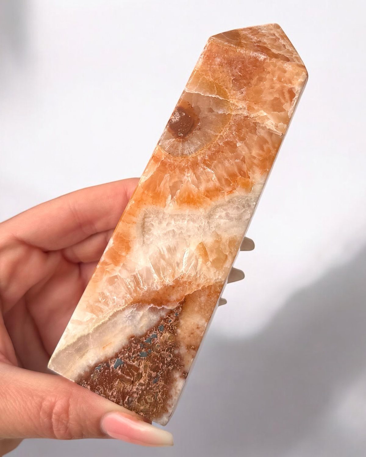 1lb Pink Aragonite Tower