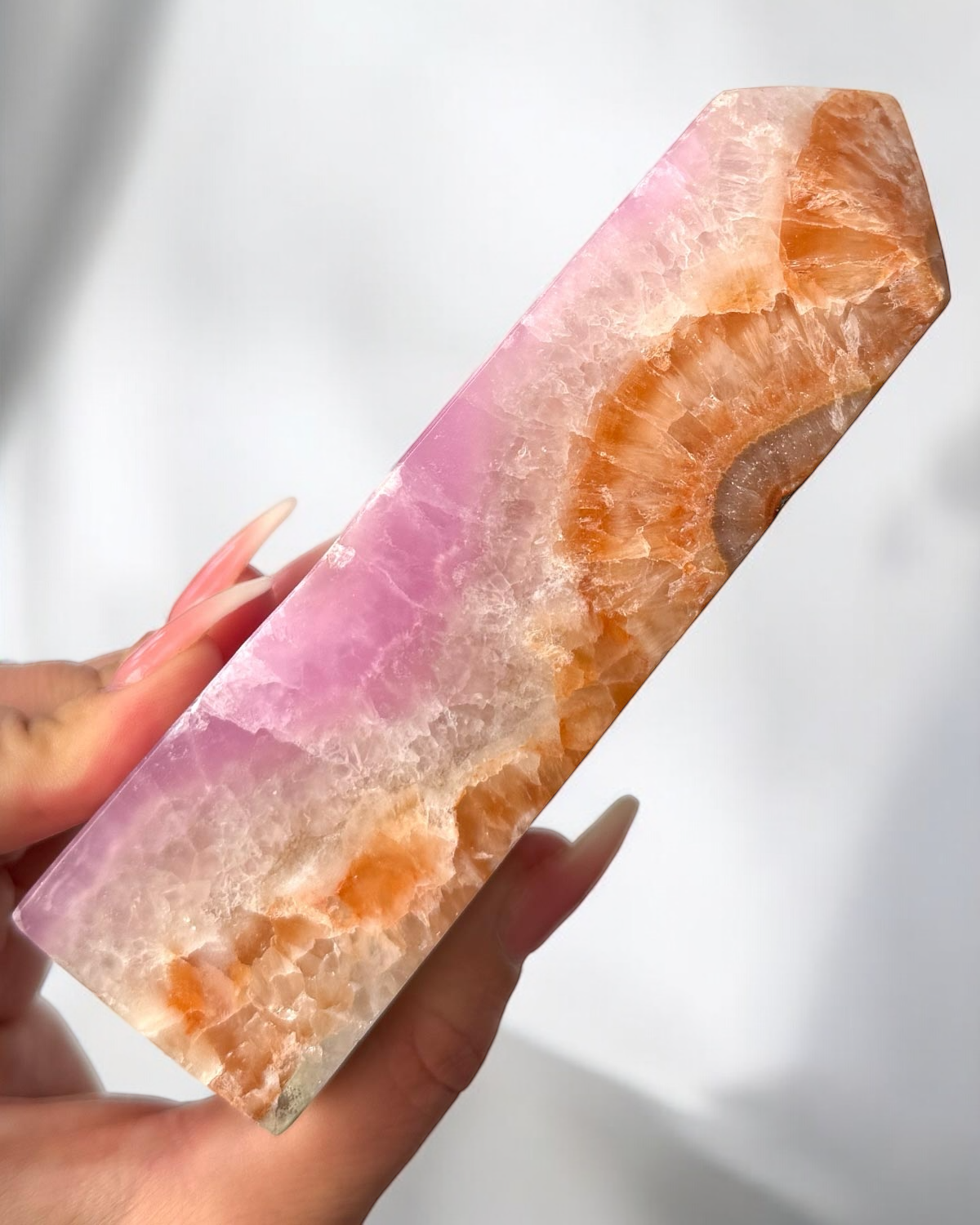 1lb Pink Aragonite Tower