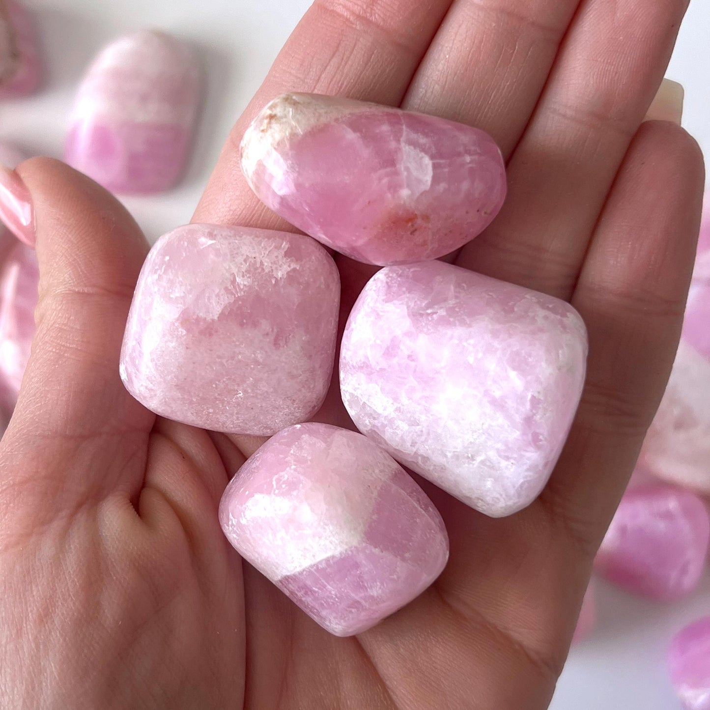 Pink Aragonite Tumbled Stone