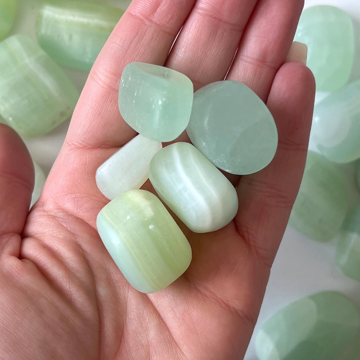 Pistachio Calcite Tumbled Stone