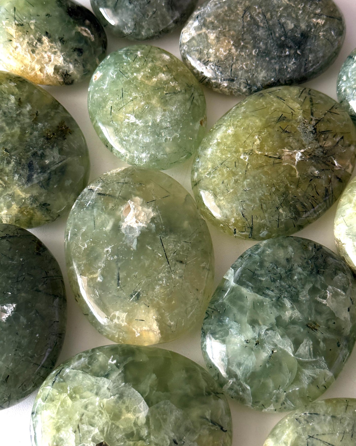 Prehnite Palm Stone