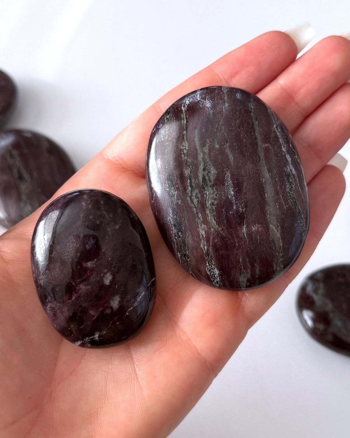 Purple Dumortierite Palm Stone