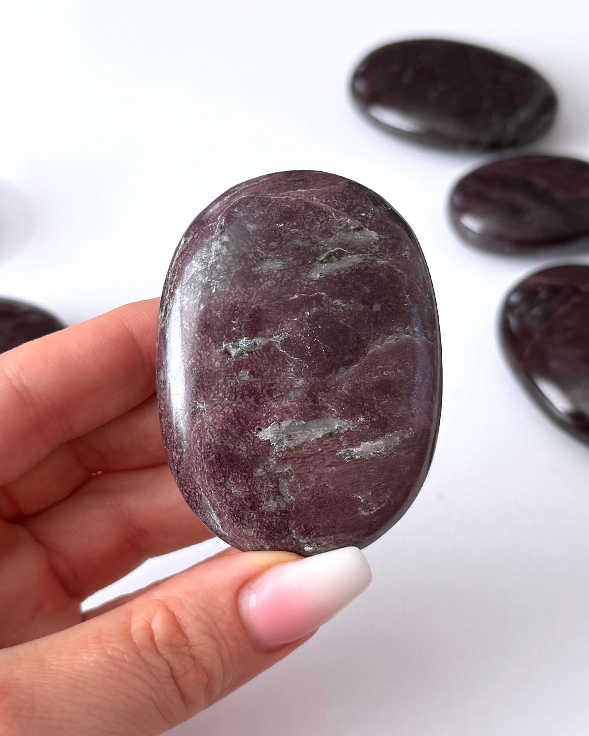 Purple Dumortierite Palm Stone