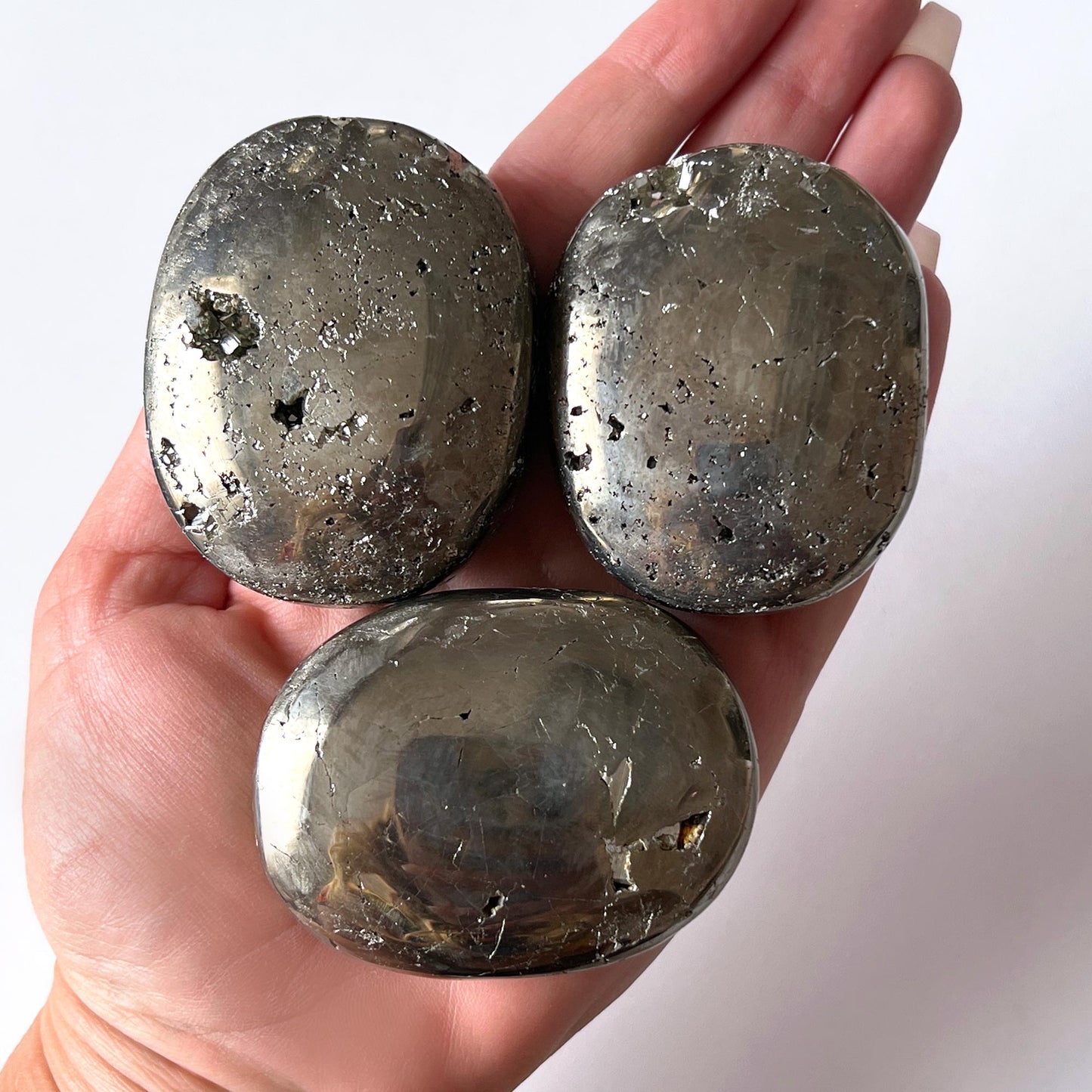 Pyrite Palm Stone