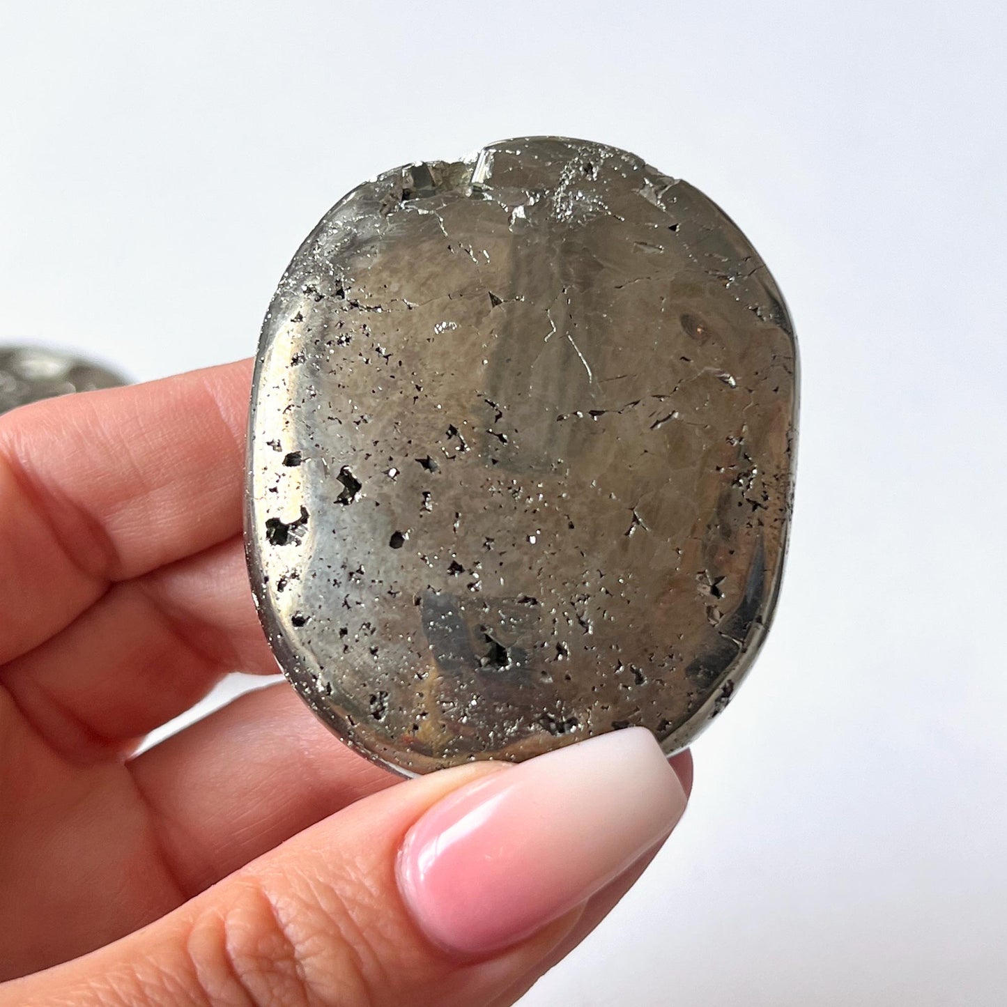 Pyrite Palm Stone