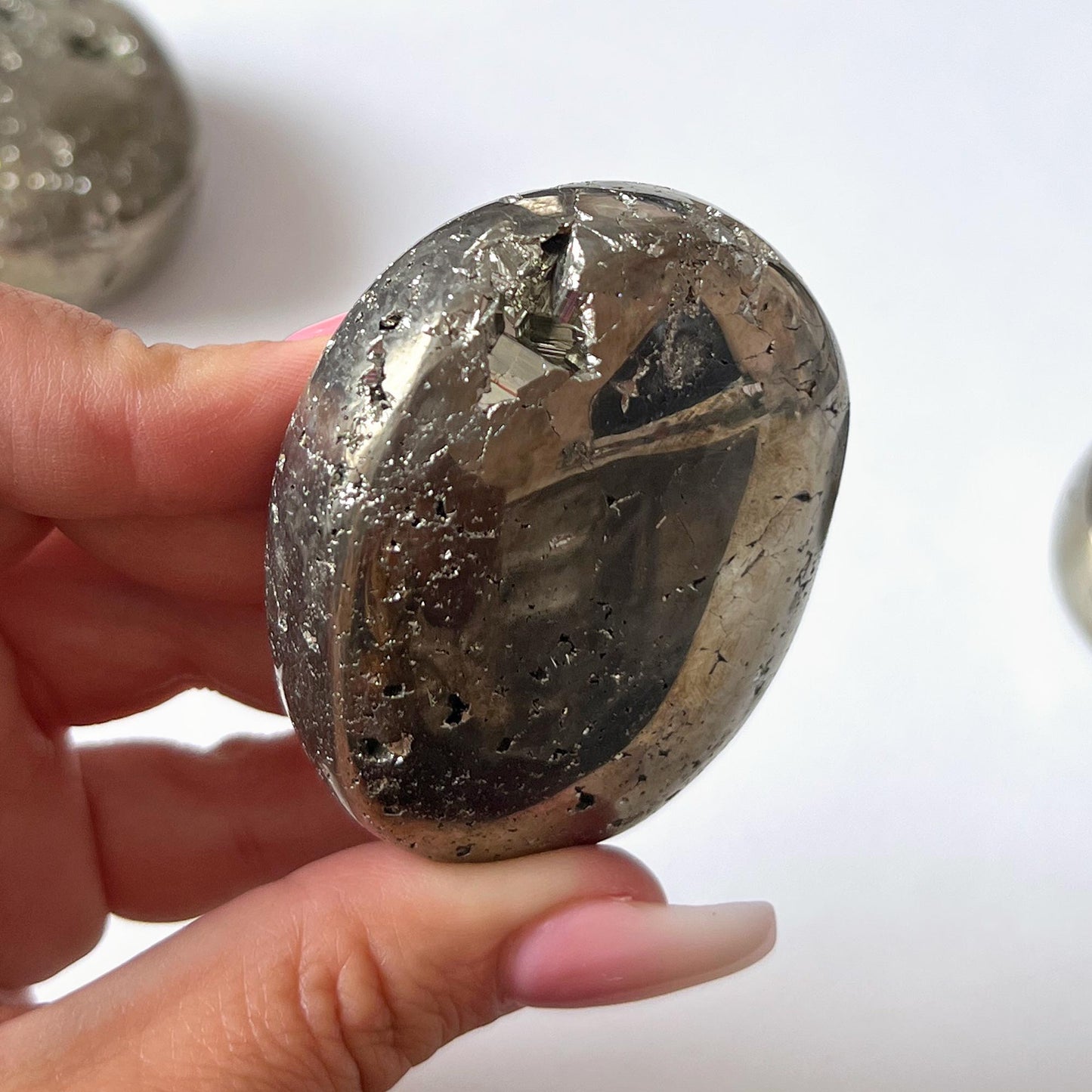 Pyrite Palm Stone