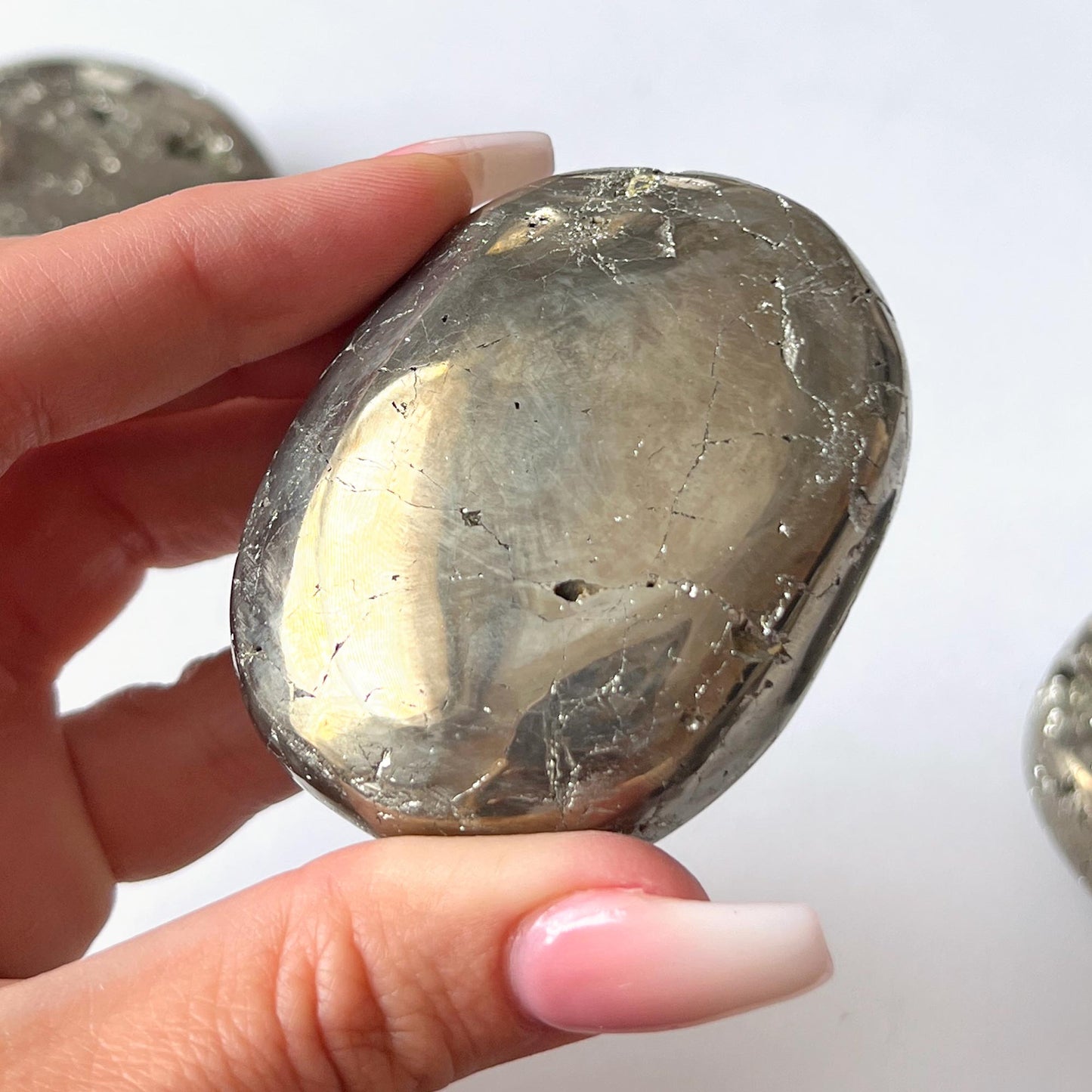 Pyrite Palm Stone
