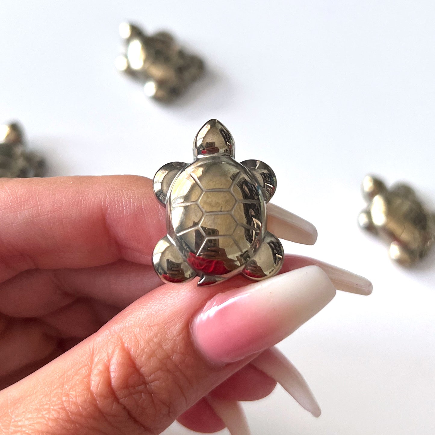 Pyrite Turtle Carving