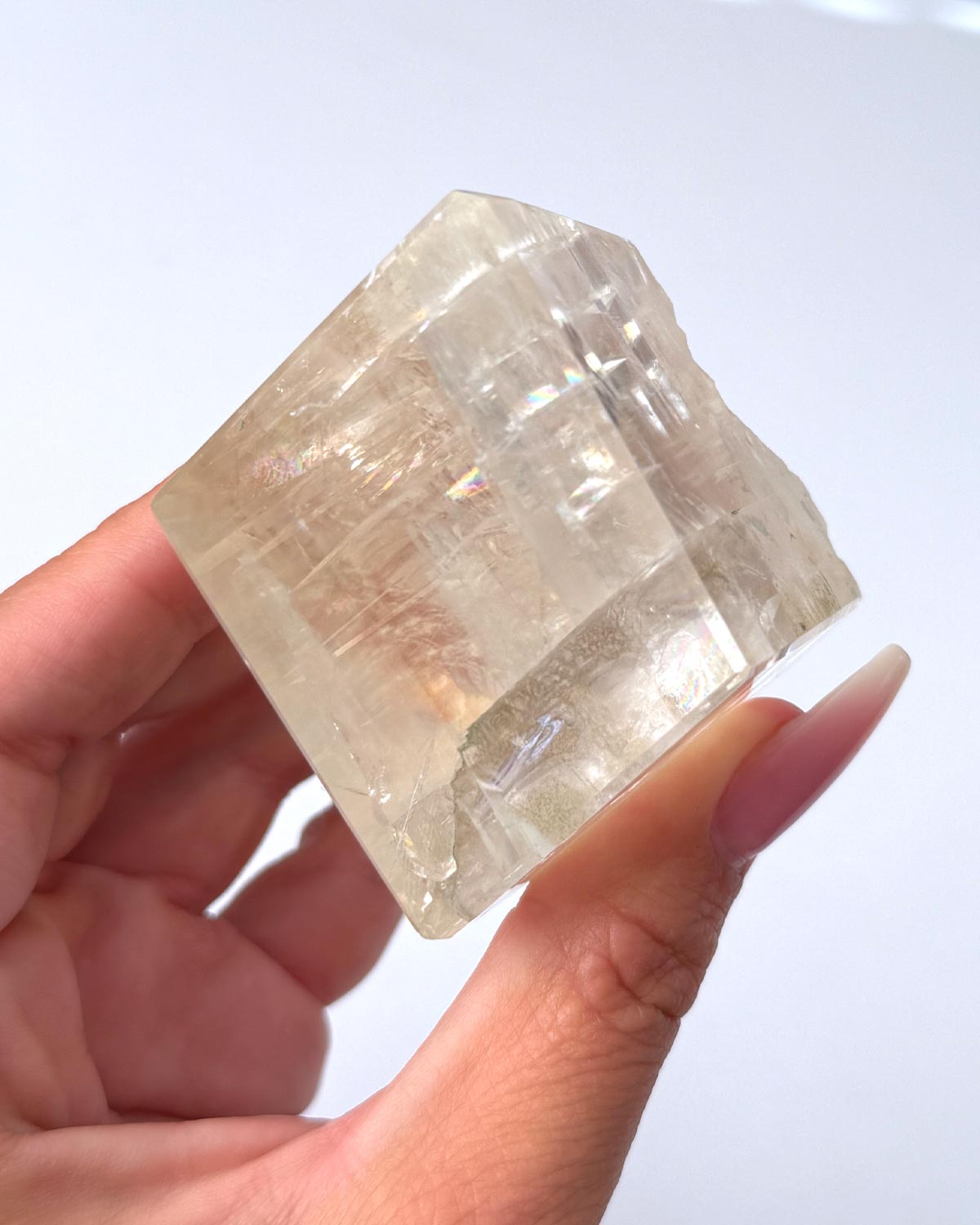 Golden Optical Calcite Rough Edge Freeform