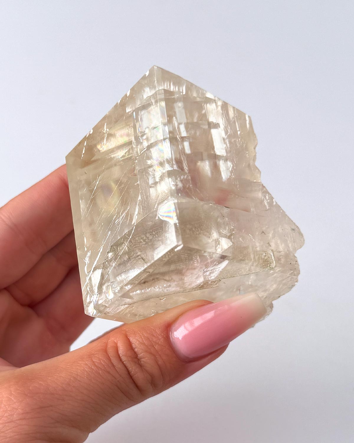Golden Optical Calcite Rough Edge Freeform