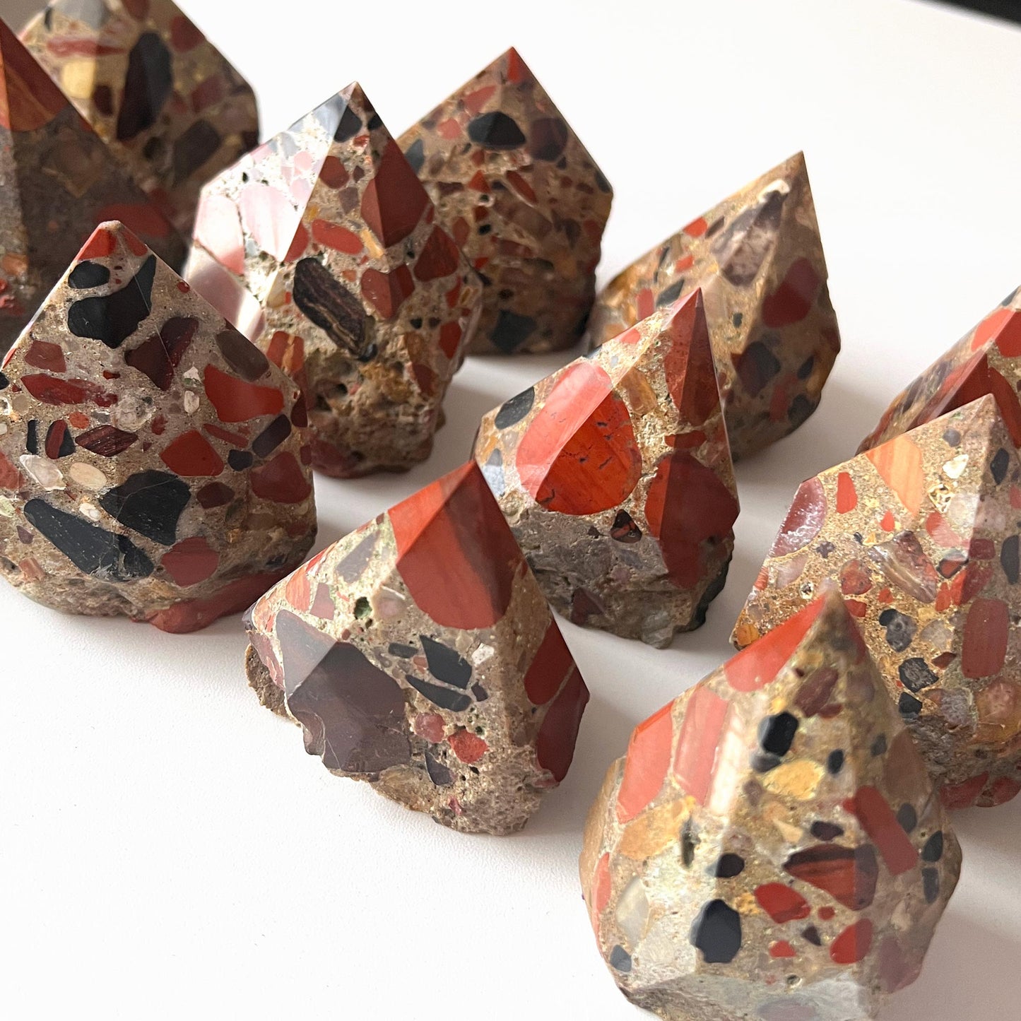 Red Jasper Conglomerate Top Polished Point