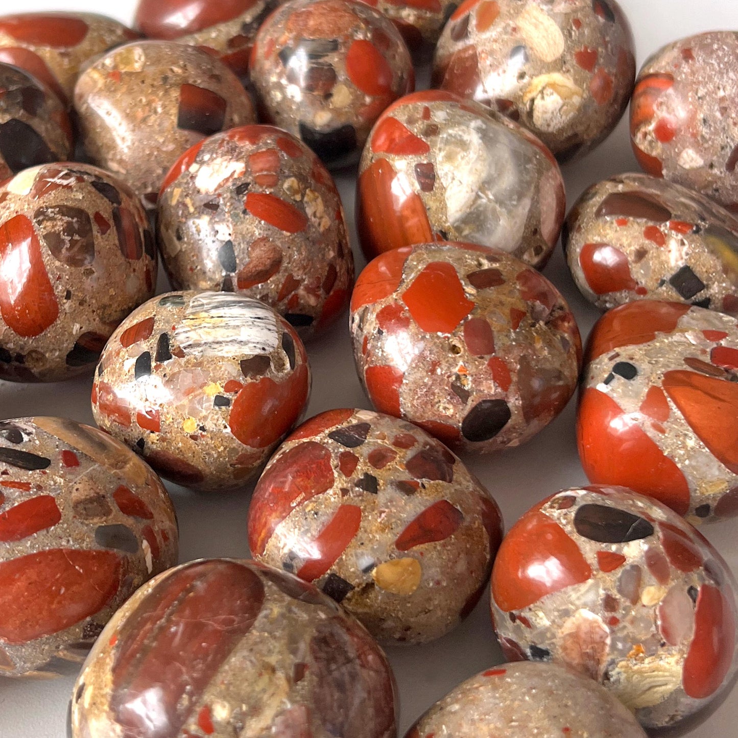 Red Jasper Conglomerate Large Tumbled