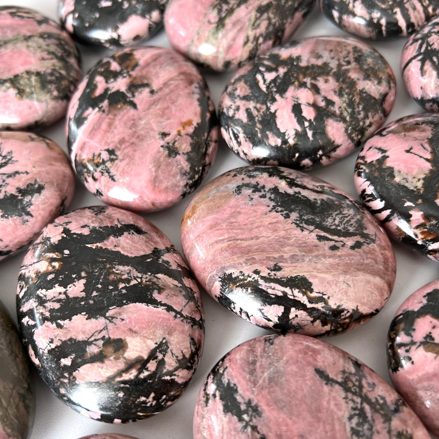 Rhodonite Palm Stone