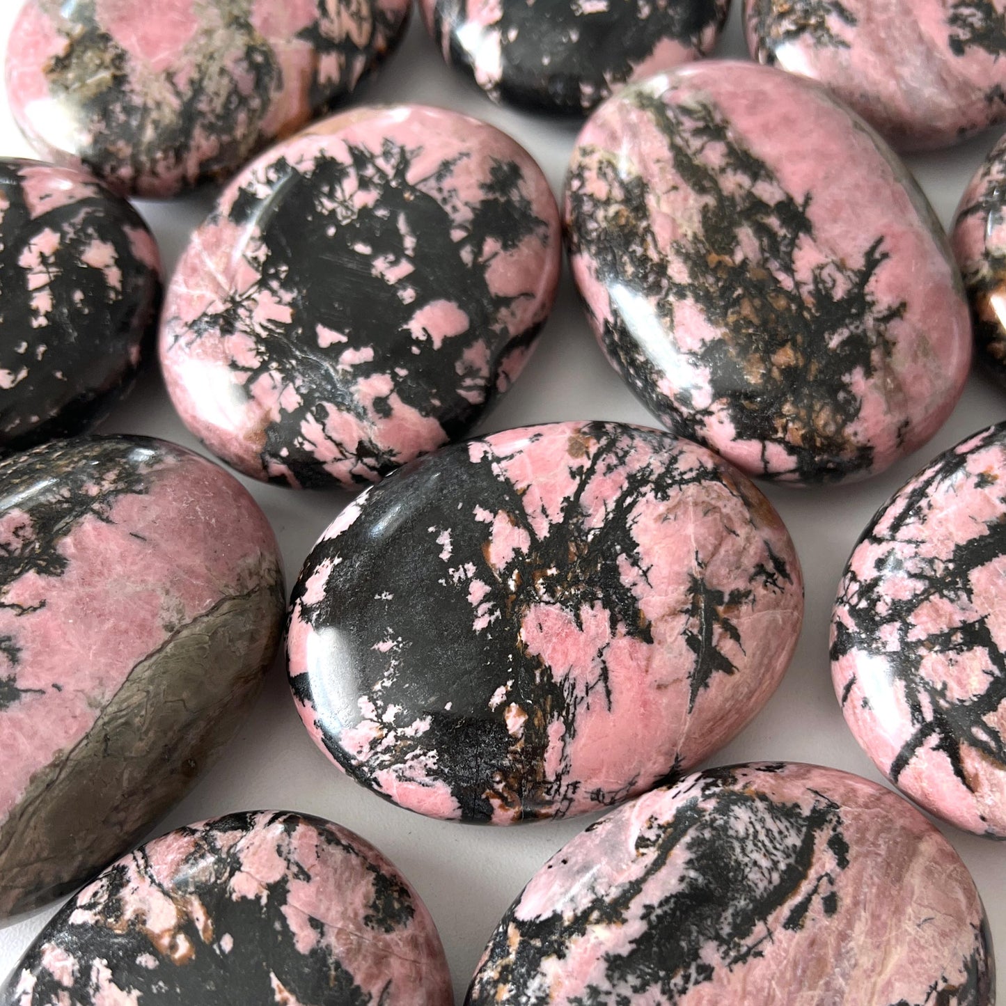 Rhodonite Palm Stone