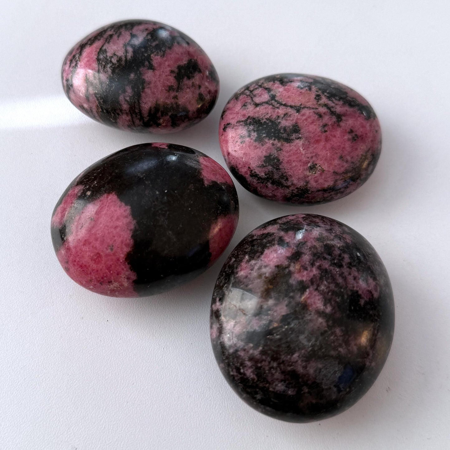 Rhodonite Palm Stone