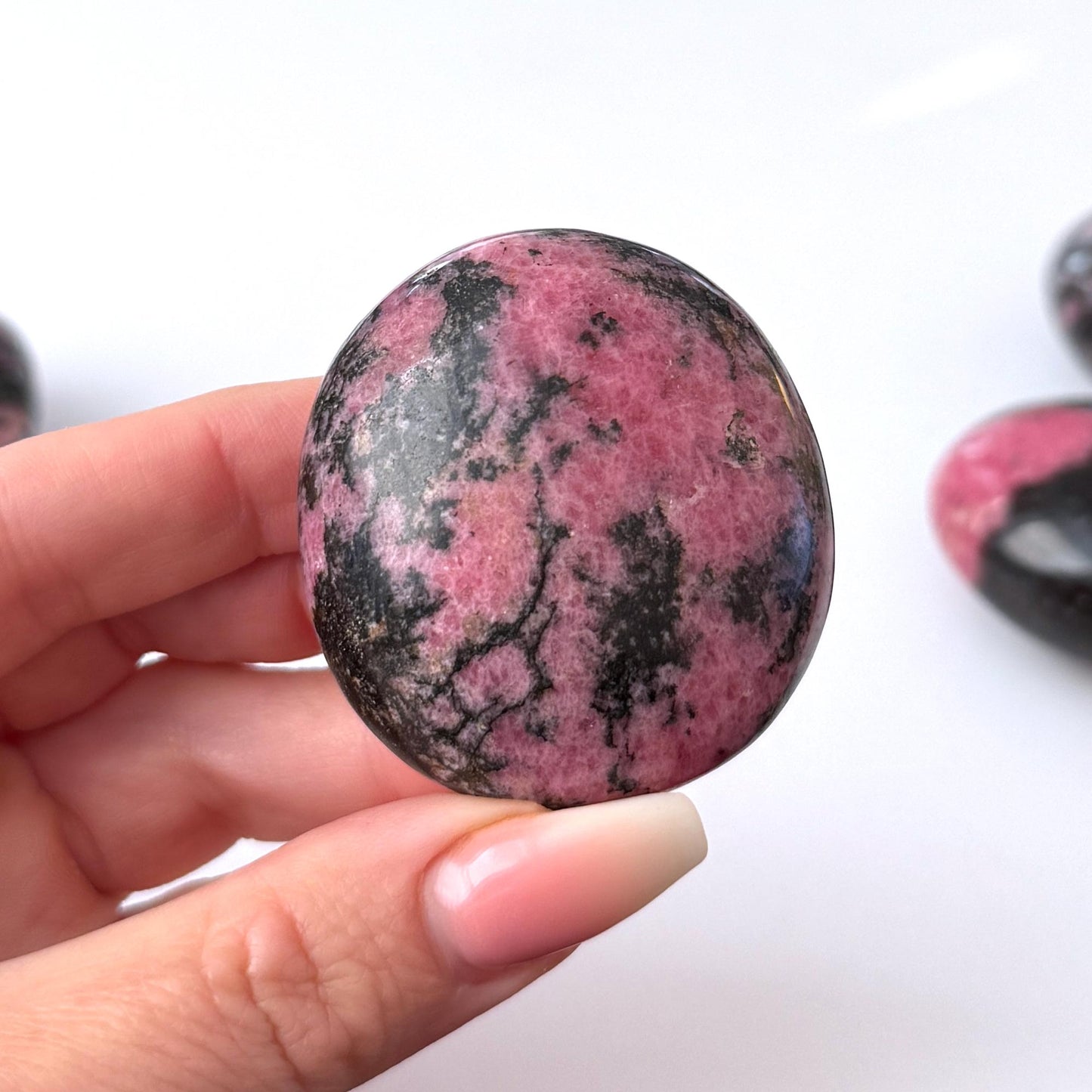 Rhodonite Palm Stone
