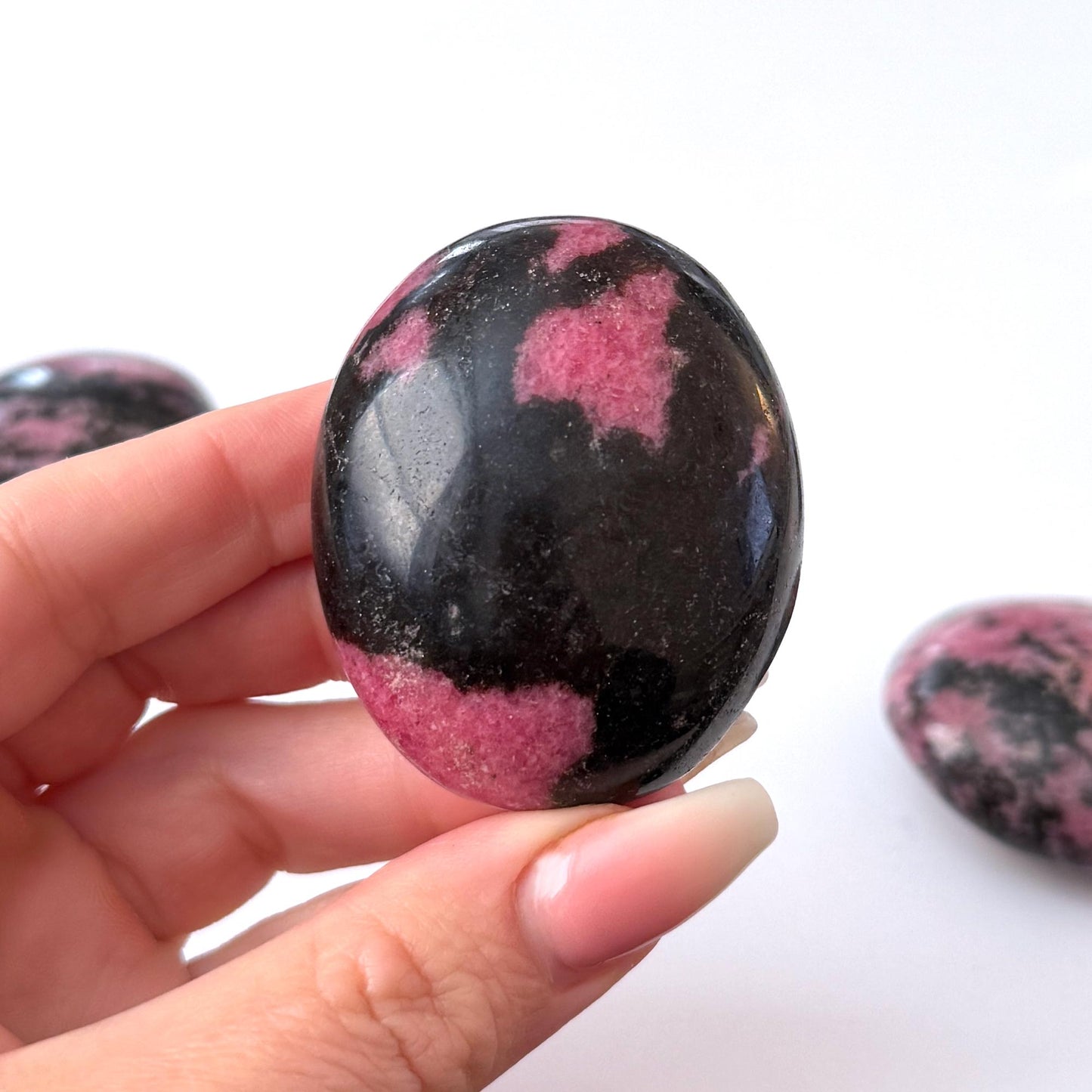 Rhodonite Palm Stone