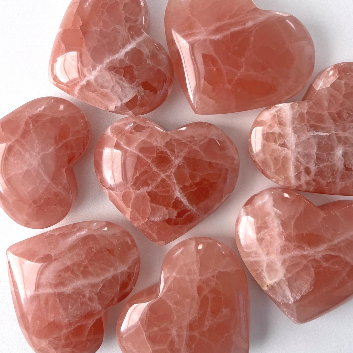 Rose Calcite Heart