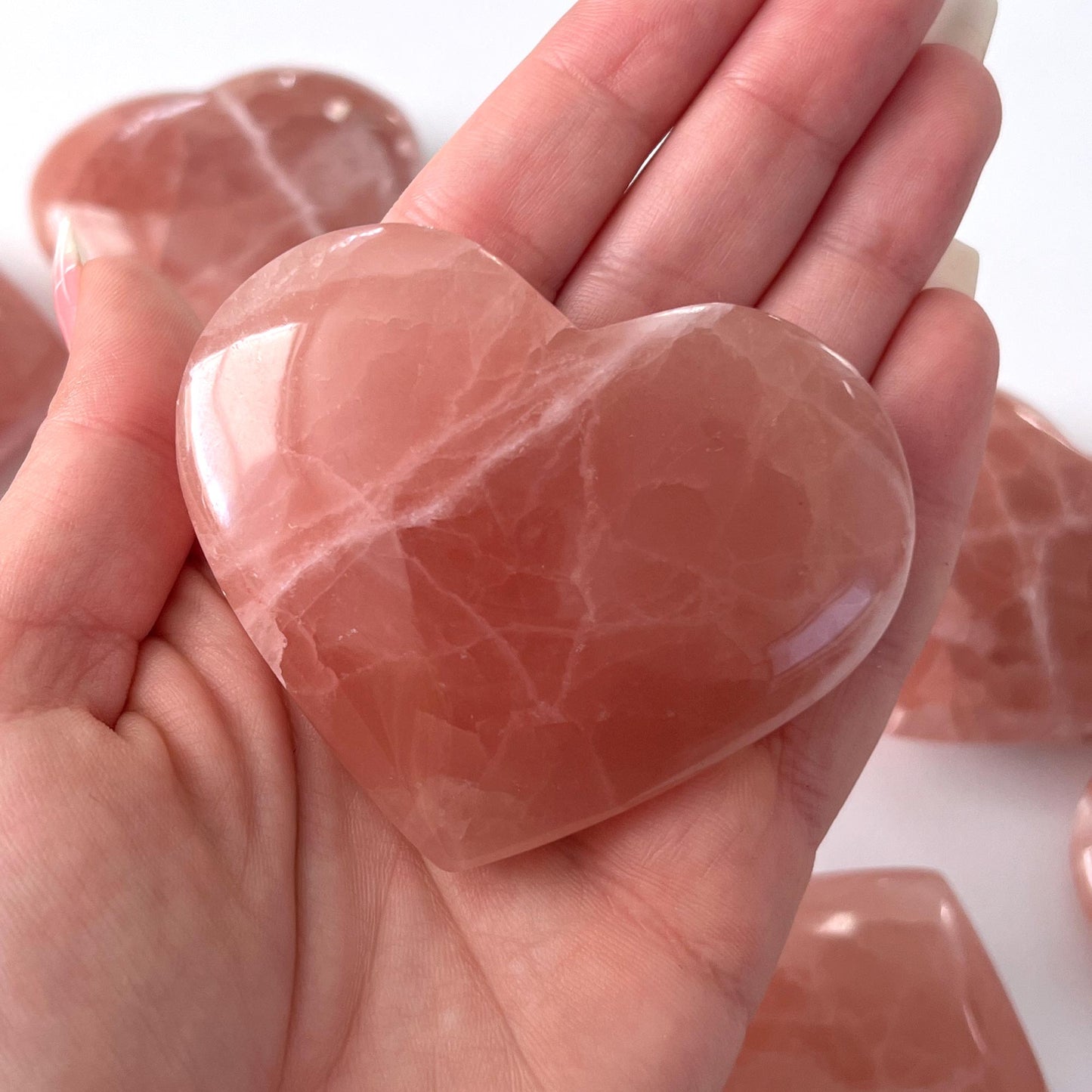 Rose Calcite Heart