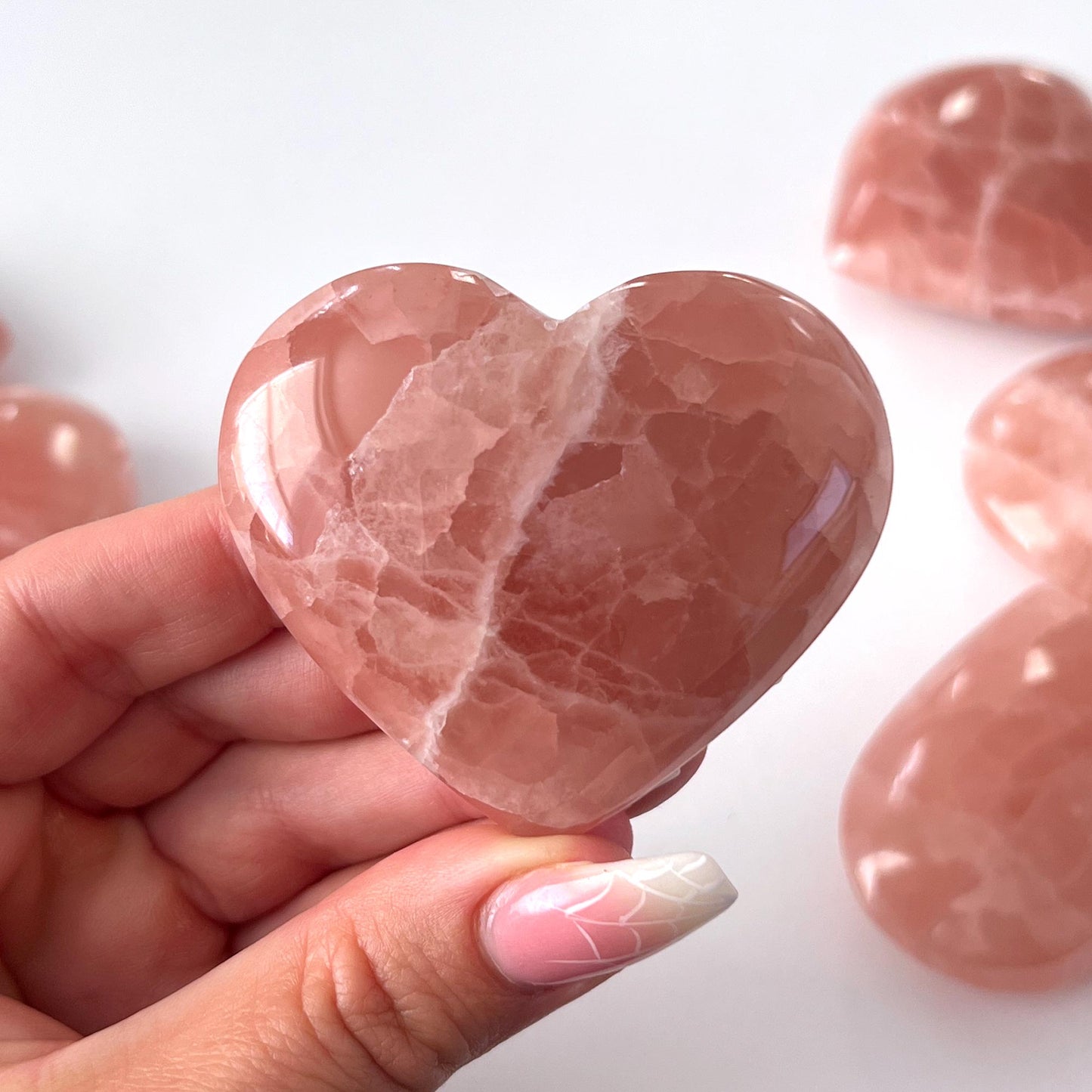 Rose Calcite Heart