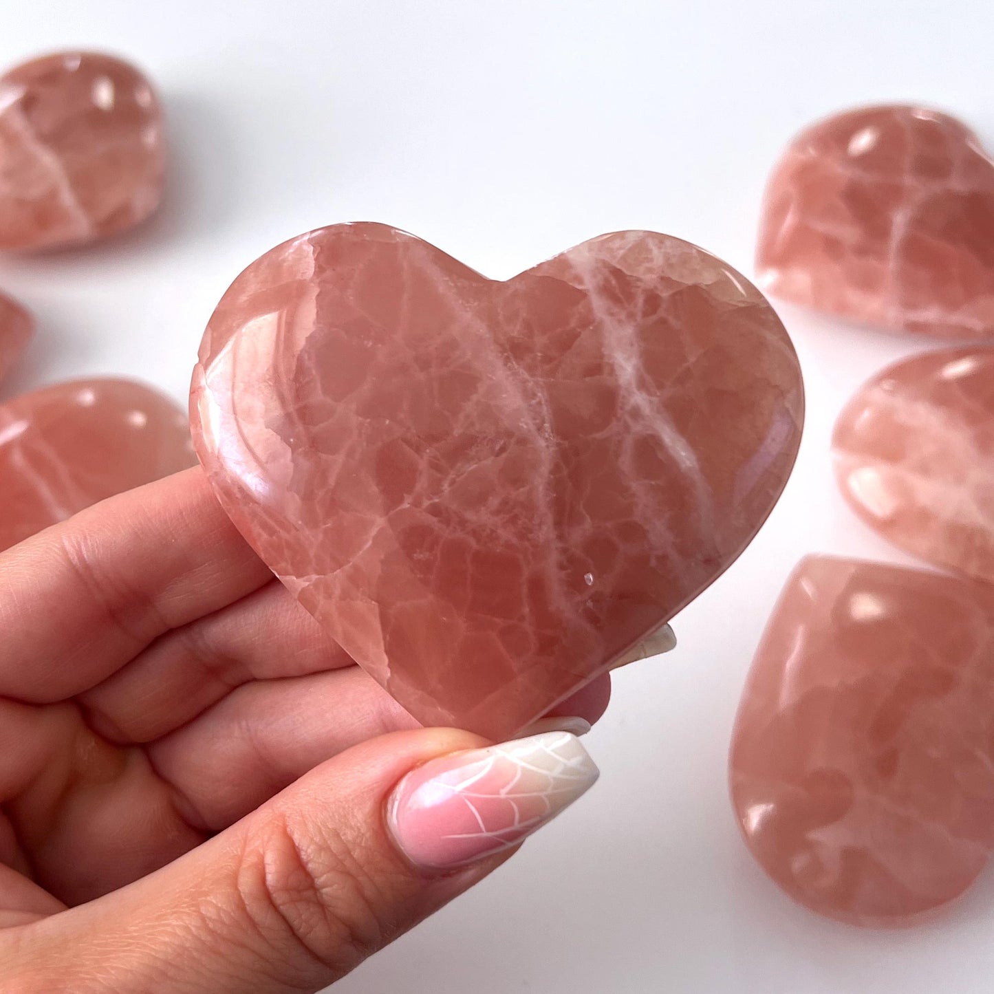 Rose Calcite Heart