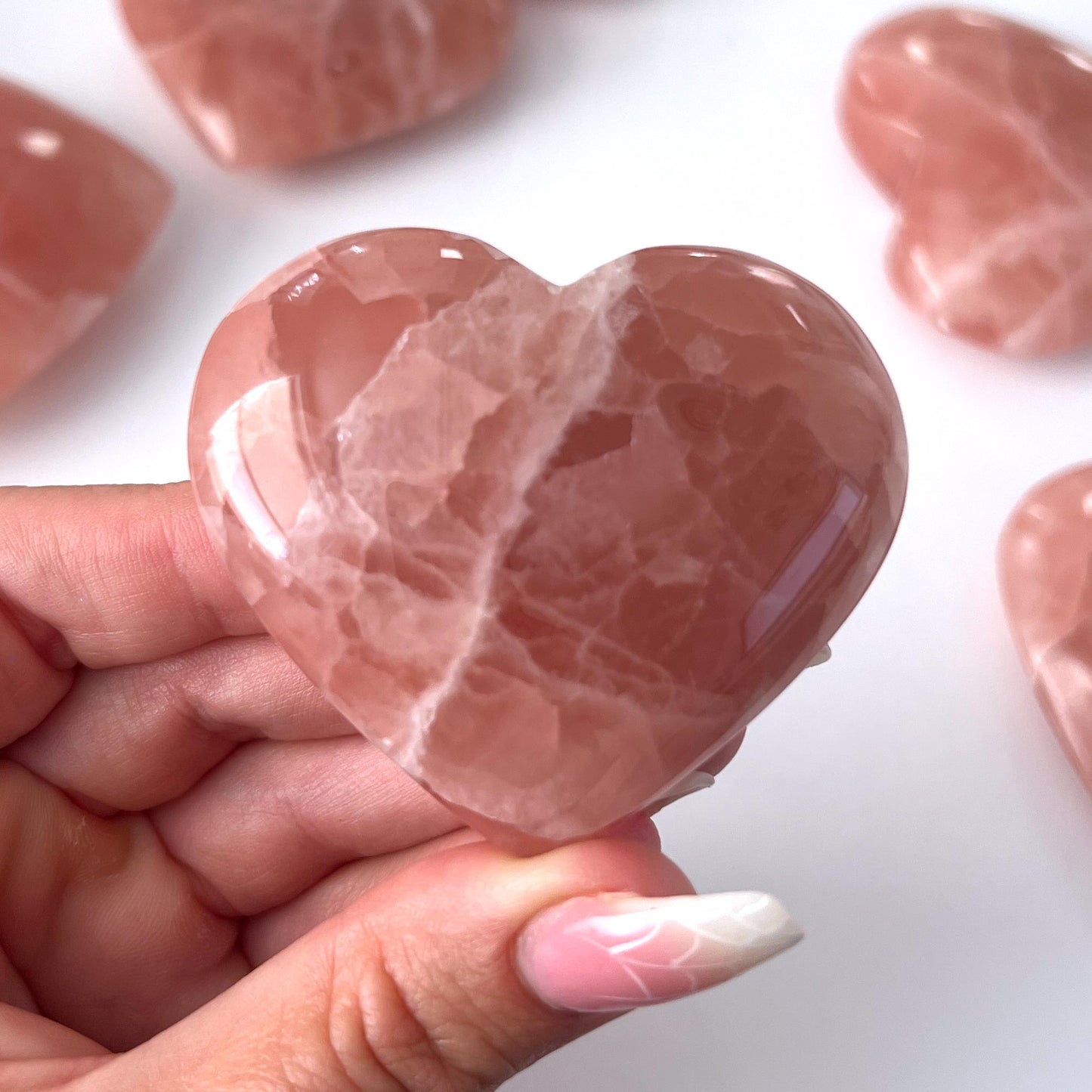 Rose Calcite Heart