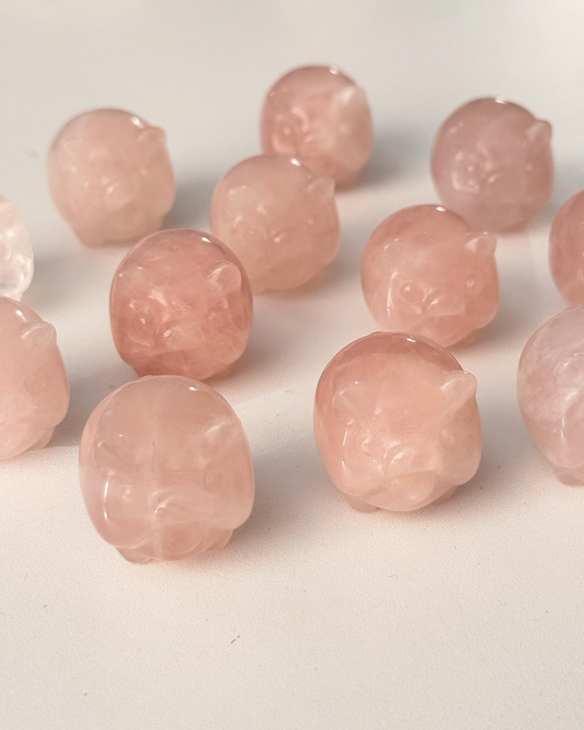 Rose Quartz Pig Carving