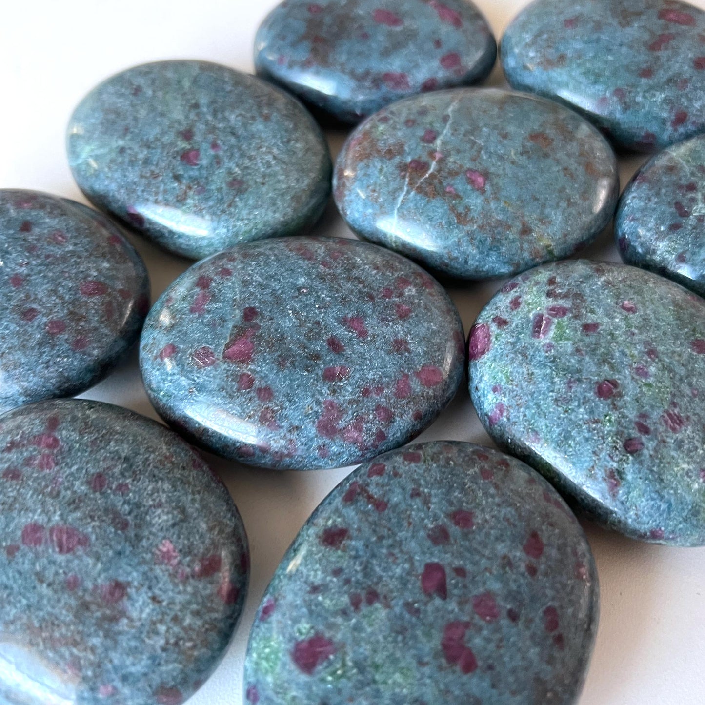 Ruby Blue Kyanite Palm Stone