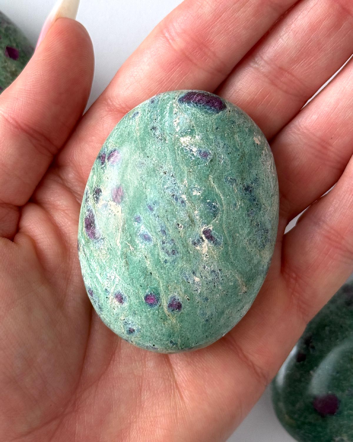 Ruby Fuchsite Palm Stone