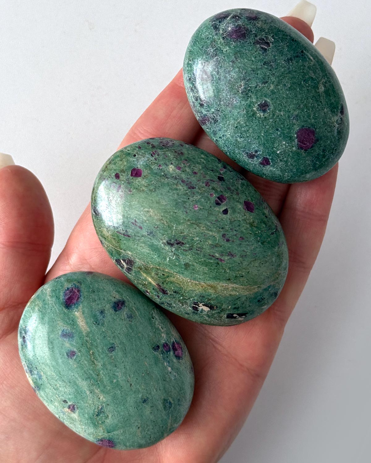 Ruby Fuchsite Palm Stone
