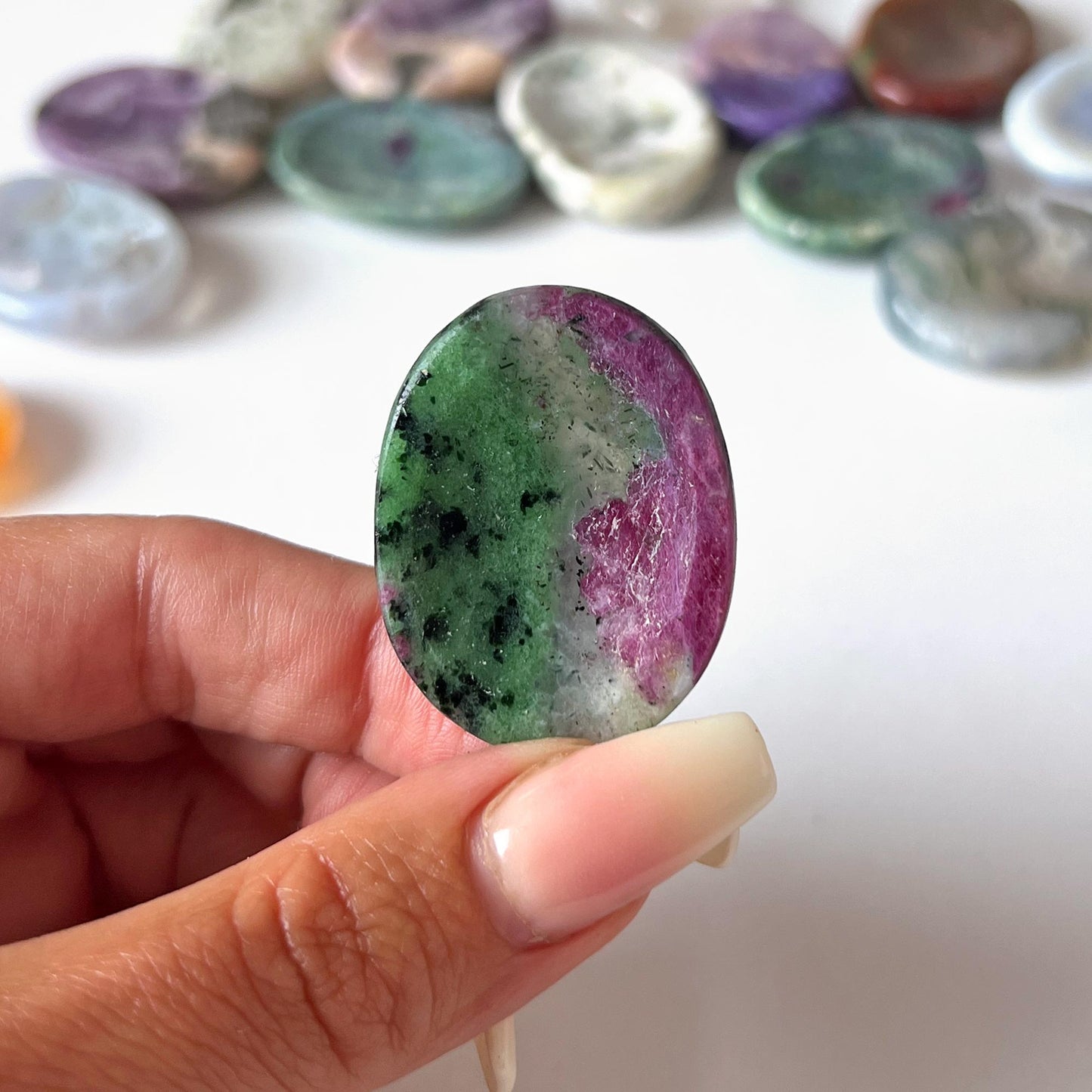 Ruby Zoisite Worry Stone
