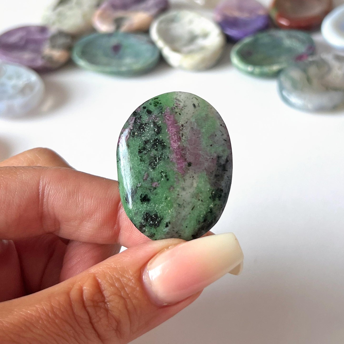 Ruby Zoisite Worry Stone