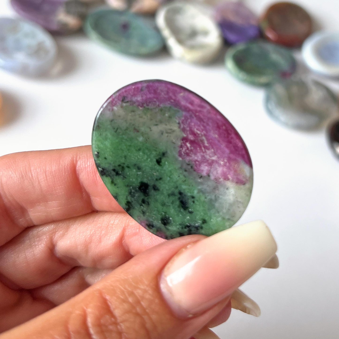 Ruby Zoisite Worry Stone