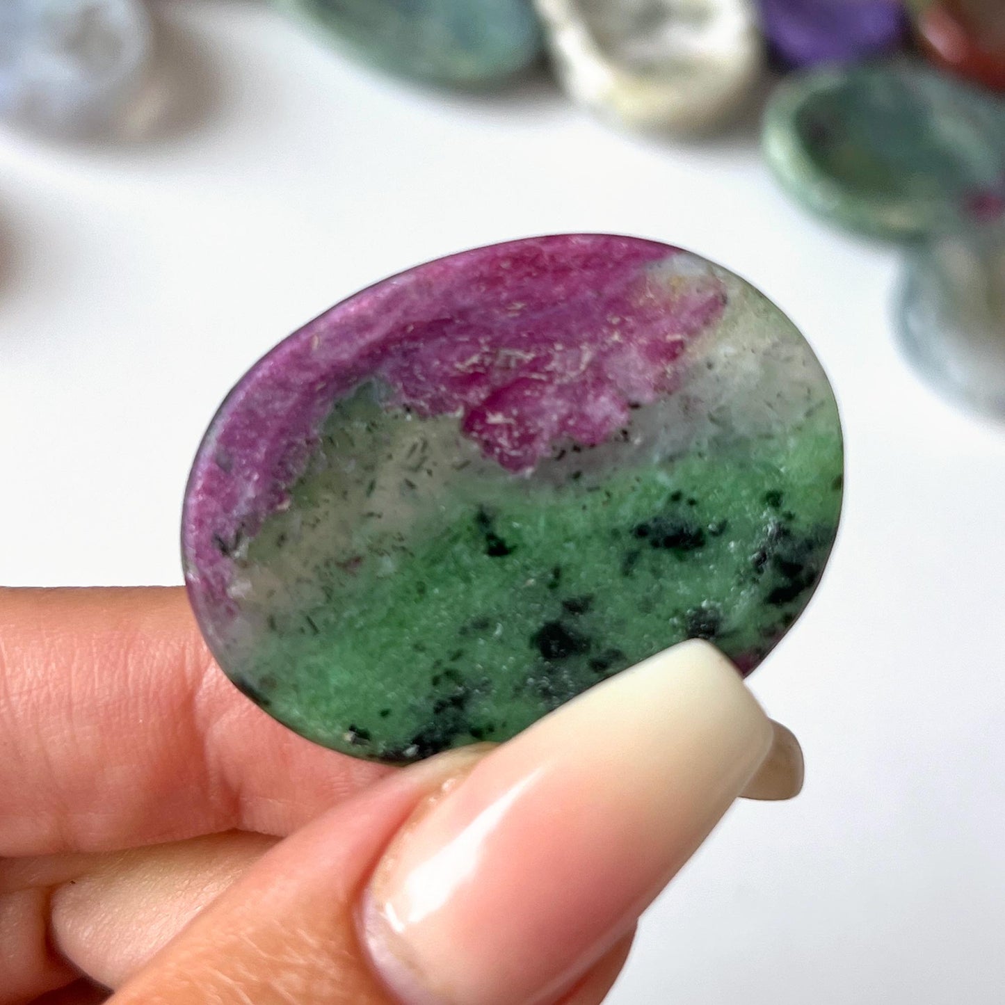 Ruby Zoisite Worry Stone